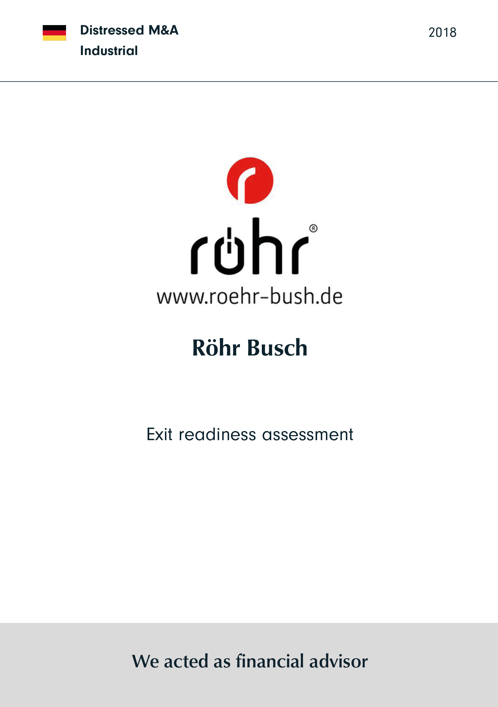 Röhr-Bush | Exit readiness assessment