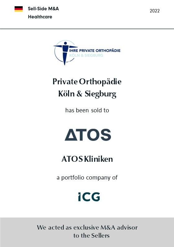 Private Orthopädie Köln & Siegburg verkauft an ATOS Kliniken